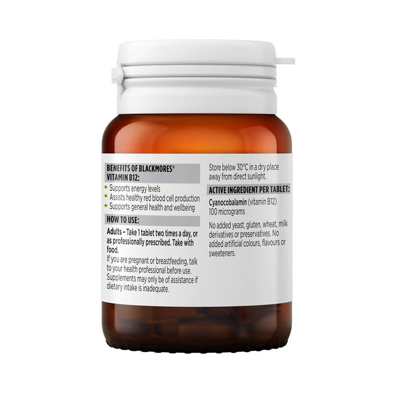 Load image into Gallery viewer, Blackmores B12 100MCG 75 Tablets

