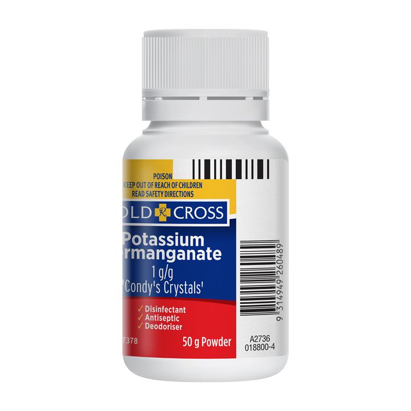 Load image into Gallery viewer, Gold Cross Potassium Permanganate 50g
