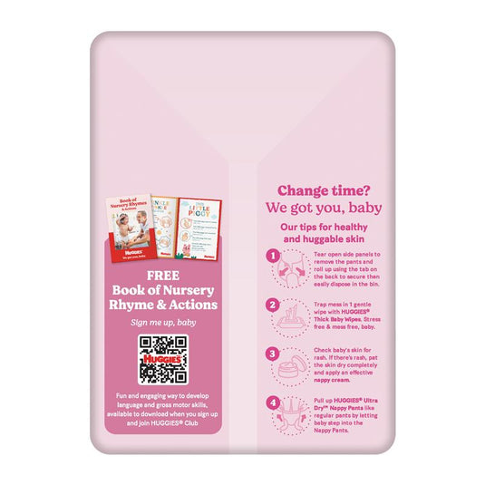 Huggies Ultra Dry Nappy Pants Size 4 9-14kg Girl 29 Pack