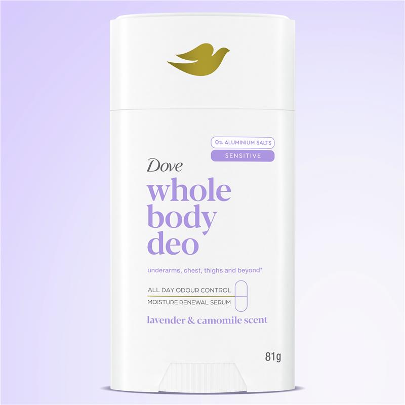Load image into Gallery viewer, Dove Women Whole Body Deodorant Stick Lavender &amp; Camomile 81g
