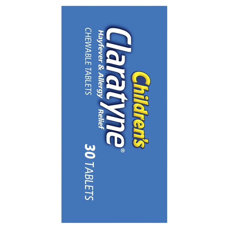 Load image into Gallery viewer, Children's Claratyne Allergy &amp; Hayfever Relief Antihistamine For Kids Bubblegum Flavoured Chewable Tablets 30 pack
