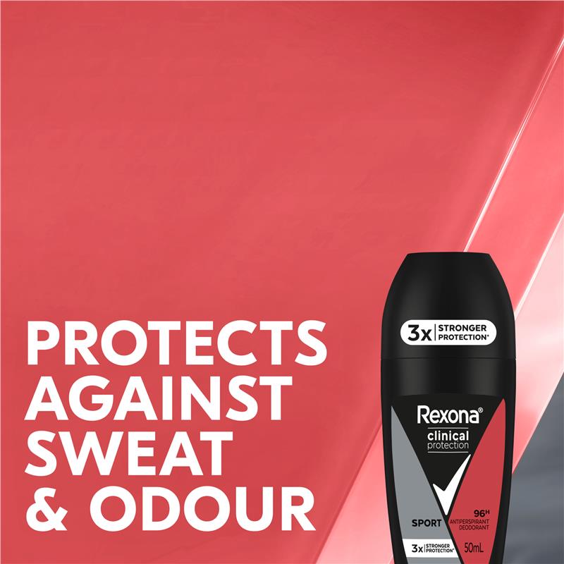 Load image into Gallery viewer, Rexona Men Clinical Protection Antiperspirant Roll On Sport 50ml
