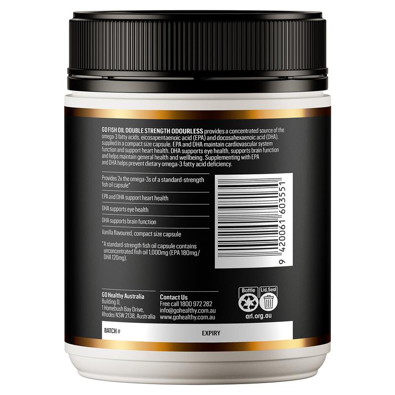 Load image into Gallery viewer, Go Healthy Fish Oil 2000 Compact Odourless 230 Softgel Capsules NEW
