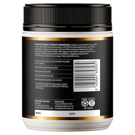 Go Healthy Fish Oil 2000 Compact Odourless 230 Softgel Capsules NEW