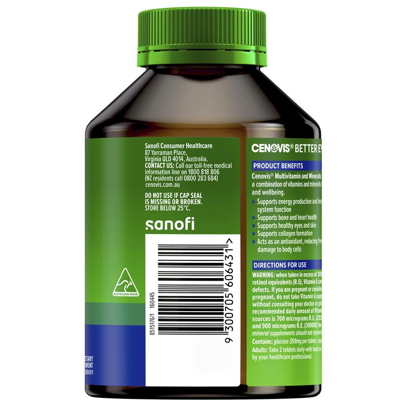 Load image into Gallery viewer, Cenovis Multivitamin and Minerals 200 Tablets
