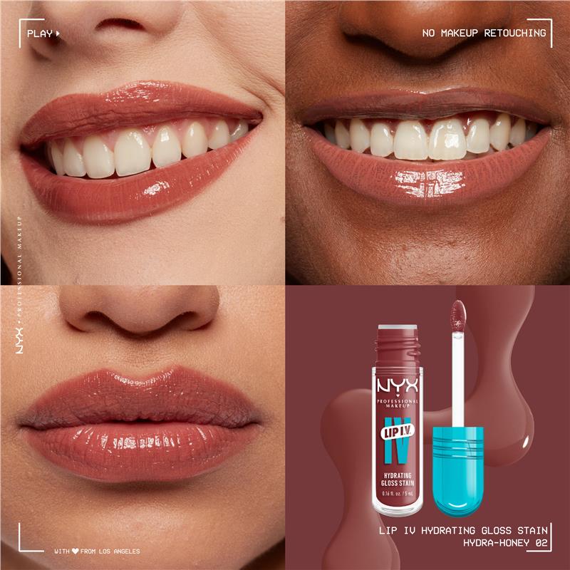 Load image into Gallery viewer, NYX Lip IV Hydrating Gloss Stain Hydra-Honey
