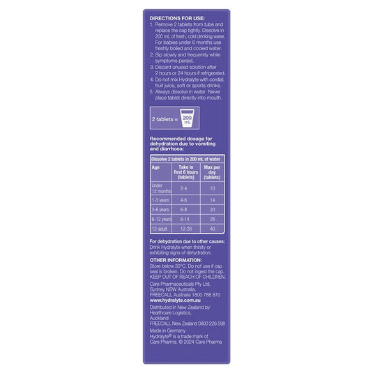 Hydralyte Electrolyte Effervescent Passionfruit Punch 20 Tablets