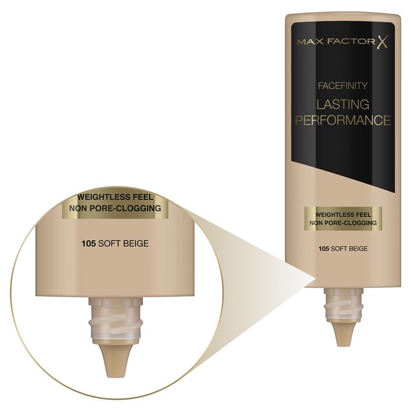 Load image into Gallery viewer, Max Factor Foundation Lasting Performance Touch Proof 105 Soft Beige
