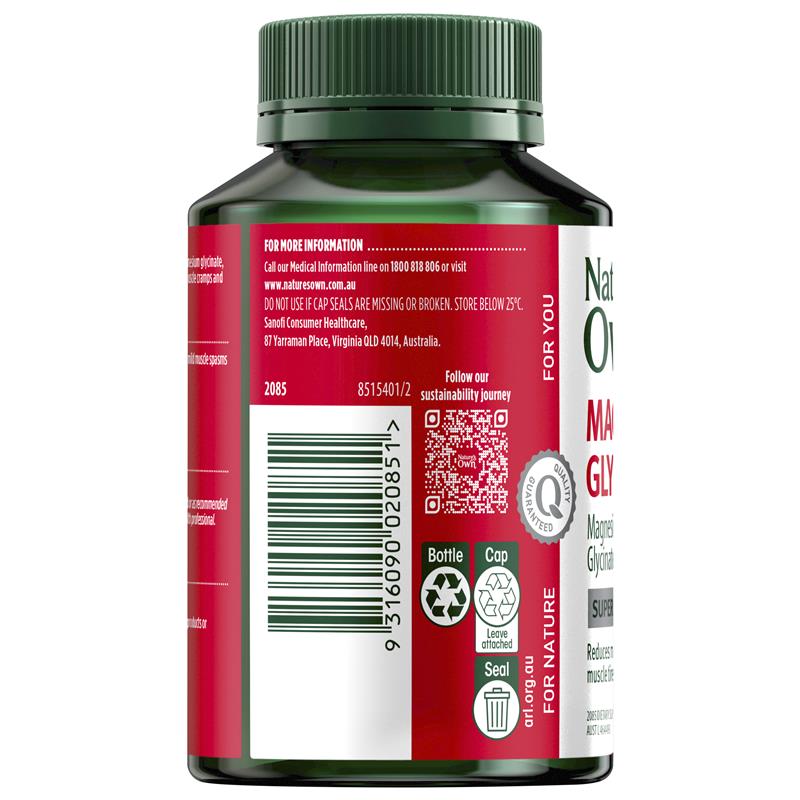 Load image into Gallery viewer, Nature's Own Magnesium Glycinate 120 Tablets
