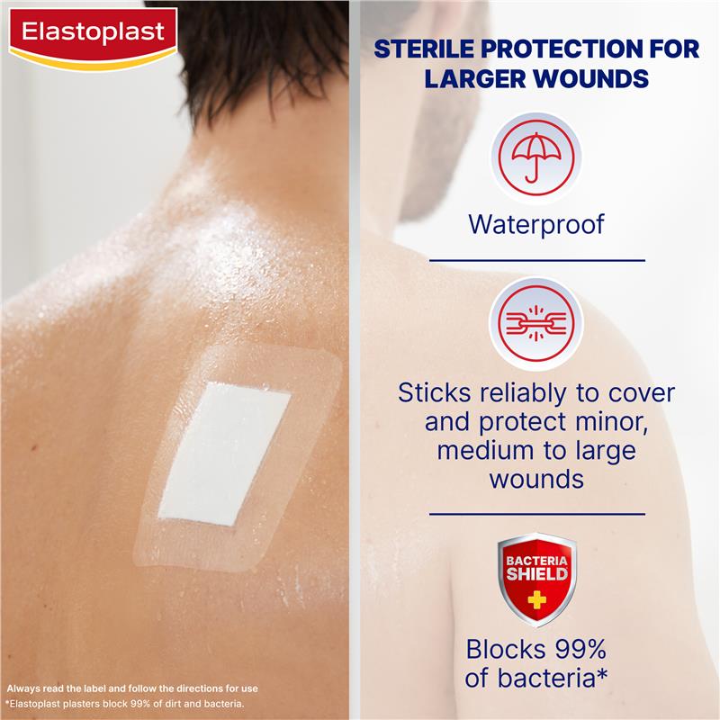 Load image into Gallery viewer, Elastoplast Waterproof Dressing XXL 8cm x 10cm 5 Pack
