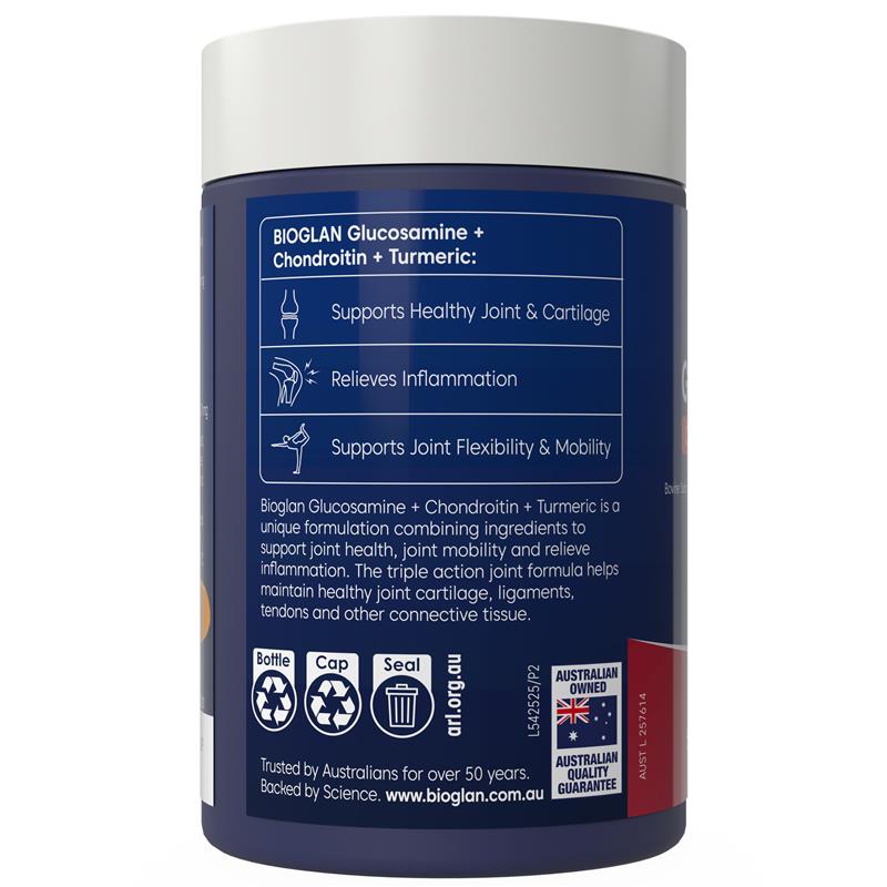 Load image into Gallery viewer, Bioglan Glucosamine + Chondroitin + Turmeric 120 Tablets
