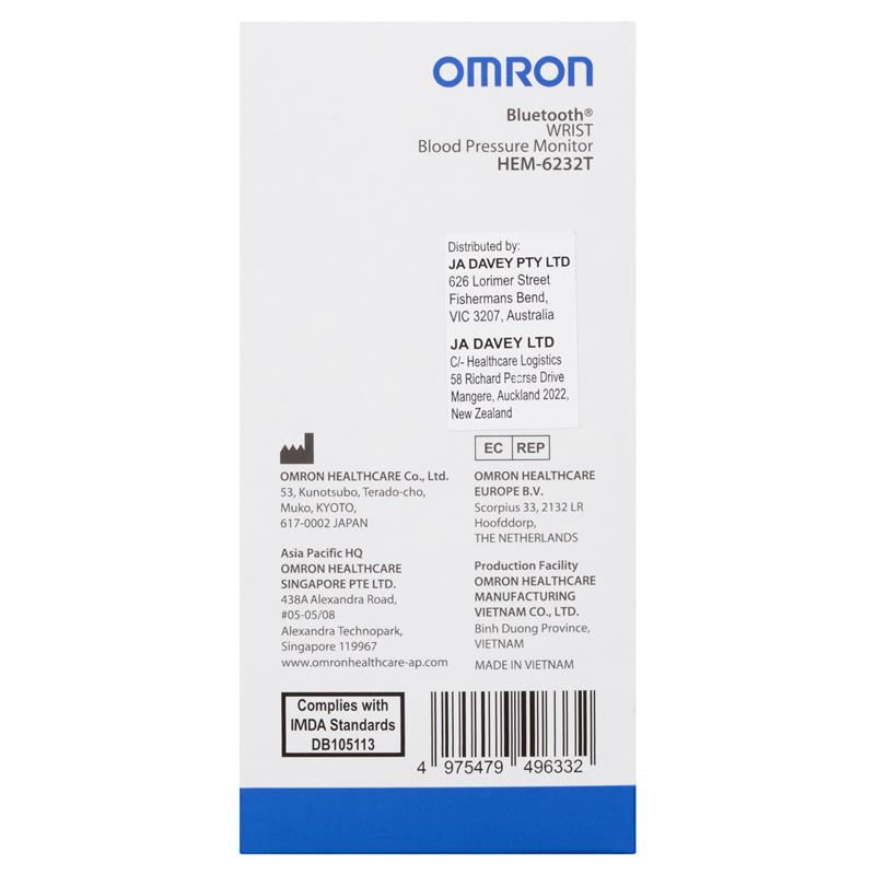 Load image into Gallery viewer, Omron HEM6232T Bluetooth Wrist Blood Pressure Monitor
