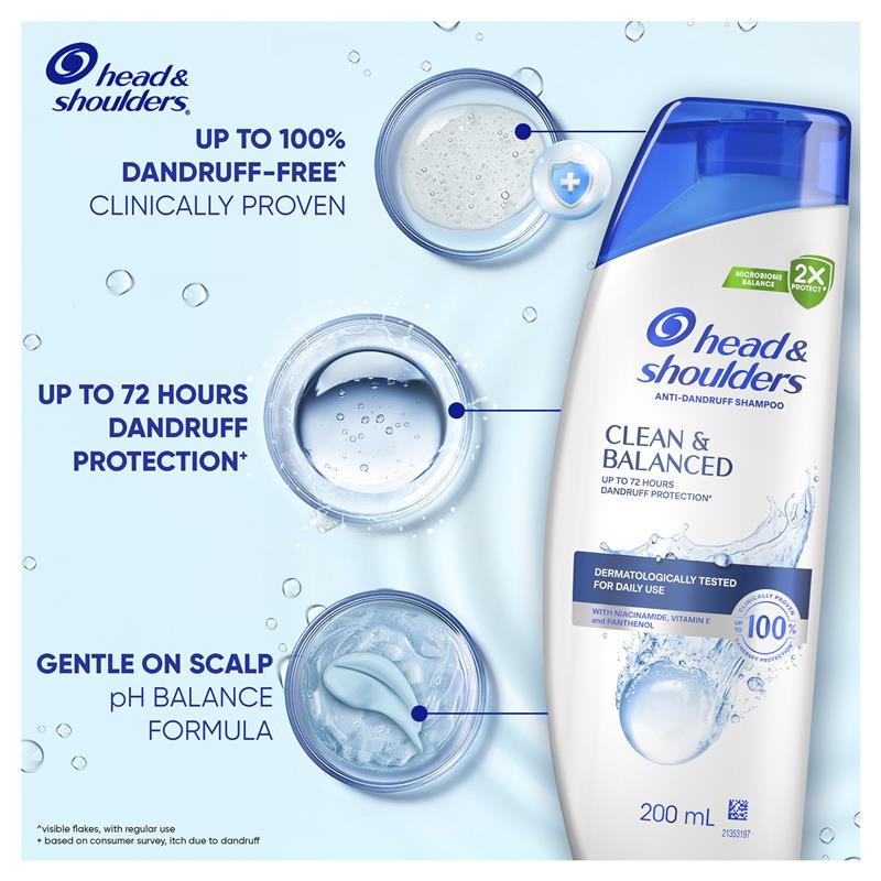 Load image into Gallery viewer, Head &amp; Shoulders Clean &amp; Balanced Anti-Dandruff Shampoo 200mL
