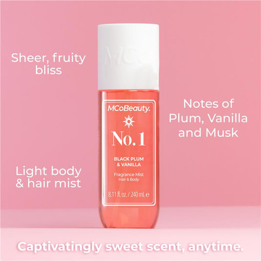 MCoBeauty Black Plum & Vanilla No. 1 Fragrance Hair & Body Mist 240ml