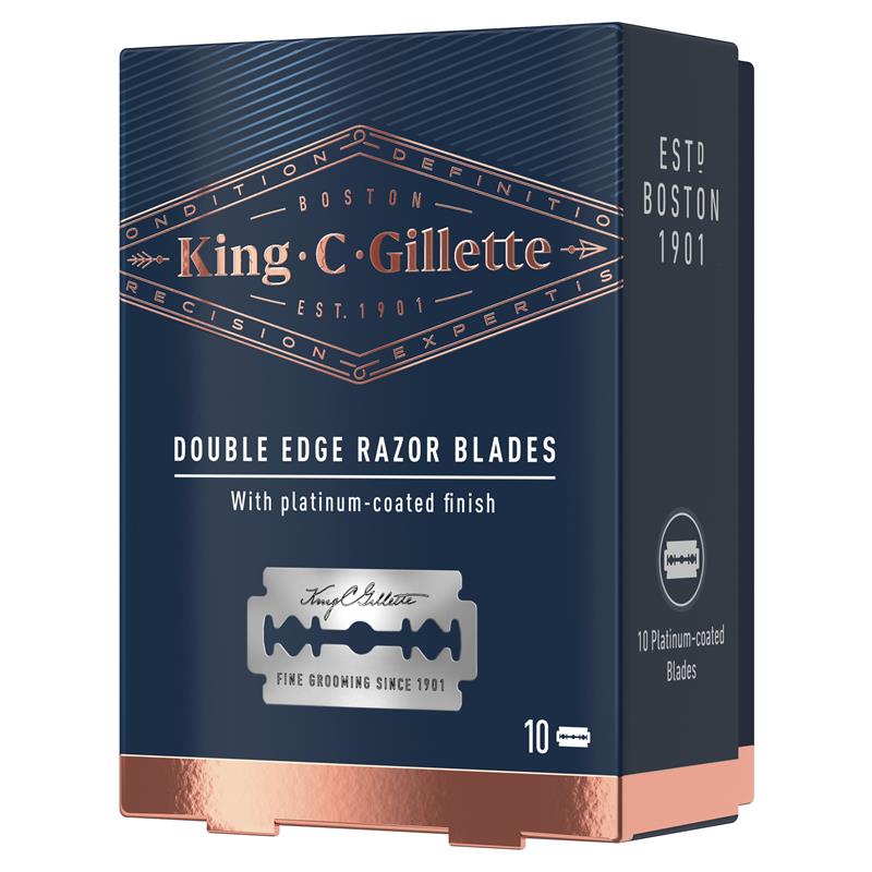 Load image into Gallery viewer, King C Gillette Double Edge Safety Razor Blades 10 Pack
