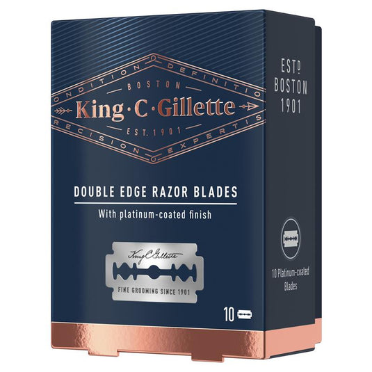 King C Gillette Double Edge Safety Razor Blades 10 Pack