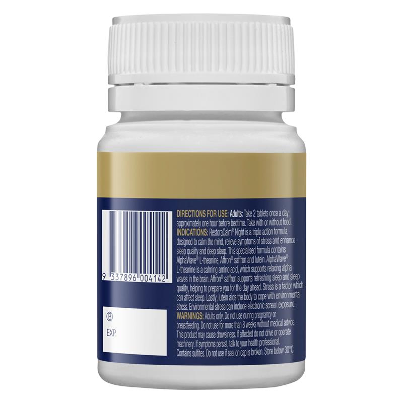 Load image into Gallery viewer, BioCeuticals RestoraCalm Night 60 Tablets
