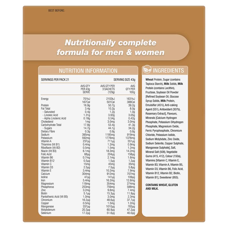 Load image into Gallery viewer, Optislim VLCD Meal Replacement Shake Salted Caramel 21x43g Sachets
