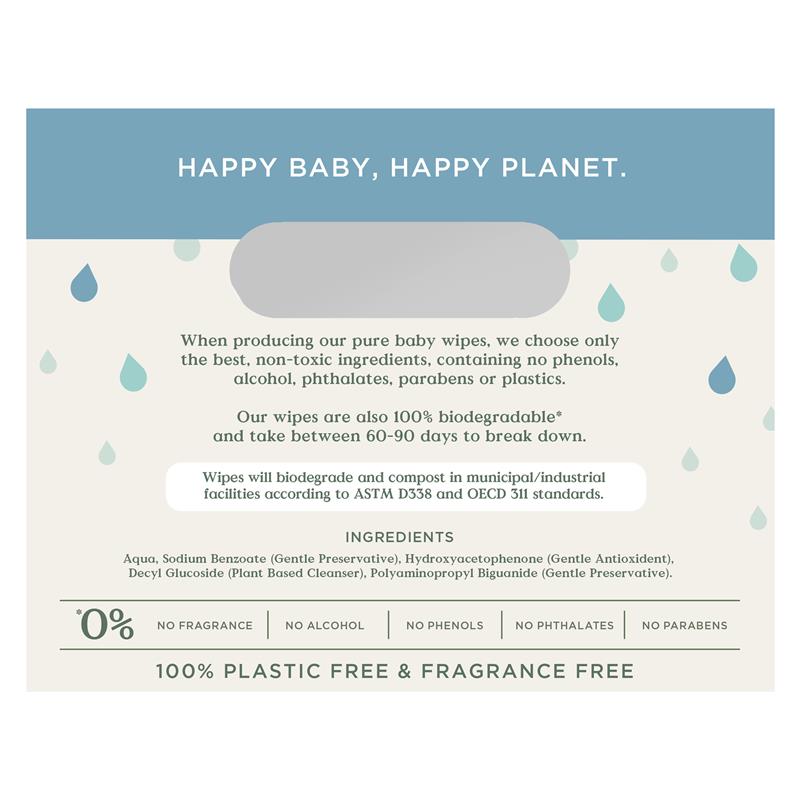 Load image into Gallery viewer, Tooshies Baby Wipes Pure Water 6 x 70 Pack

