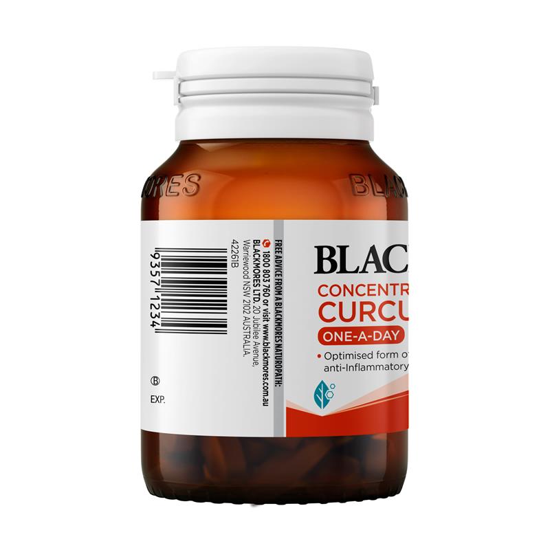 Load image into Gallery viewer, Blackmores Concentrated Curcumin One A Day 60 Tablets
