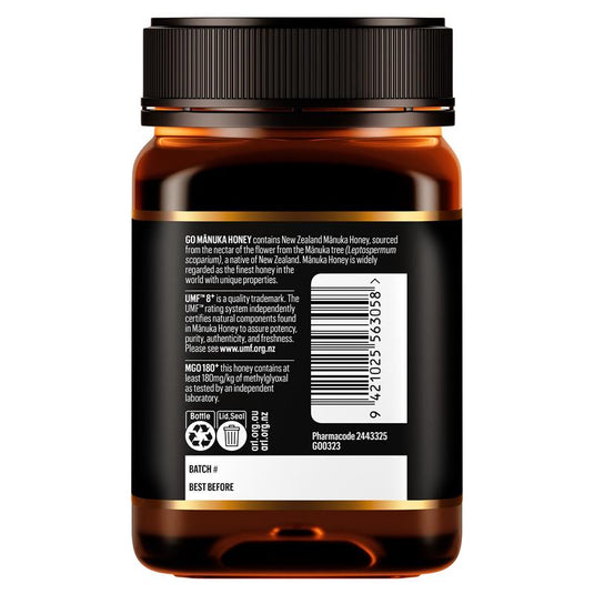 GO Healthy Manuka Honey UMF 8+ (MGO 180+) 500gm (Not For Sale In WA)