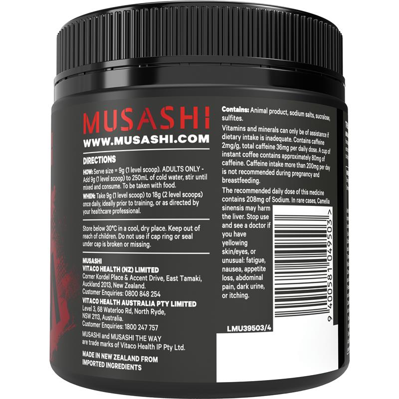 Load image into Gallery viewer, Musashi Shred Matrix Powder Passionfruit 270g
