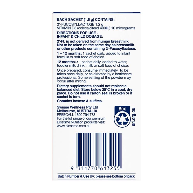 Load image into Gallery viewer, Biostime 2 FL HMO ProBOOST + VIT D 28 x 1.6g Sachets
