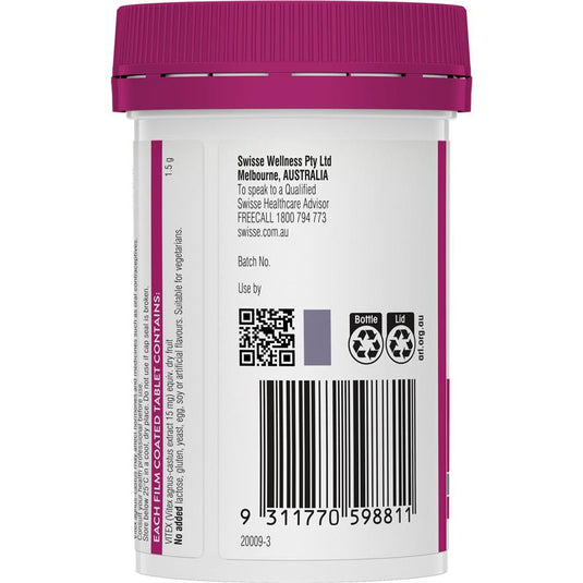 Swisse Organic Vitex 1500mg 60 Tablets