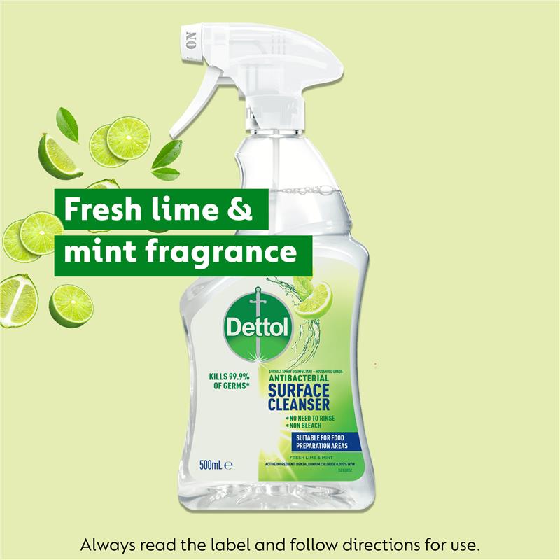 Load image into Gallery viewer, Dettol Surface Cleanser Antibacterial Lime &amp; Mint Trigger 500ml

