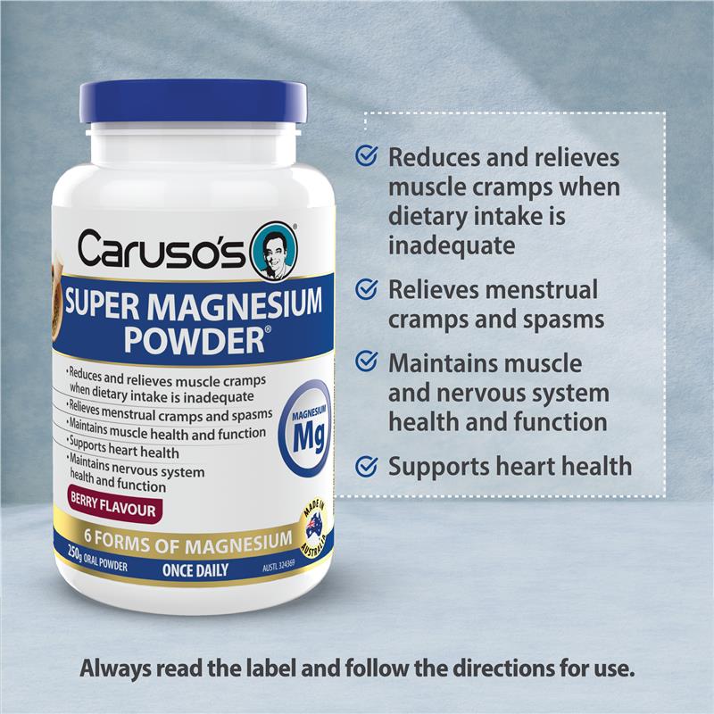 Load image into Gallery viewer, Carusos Super Magnesium Powder Berry 250g
