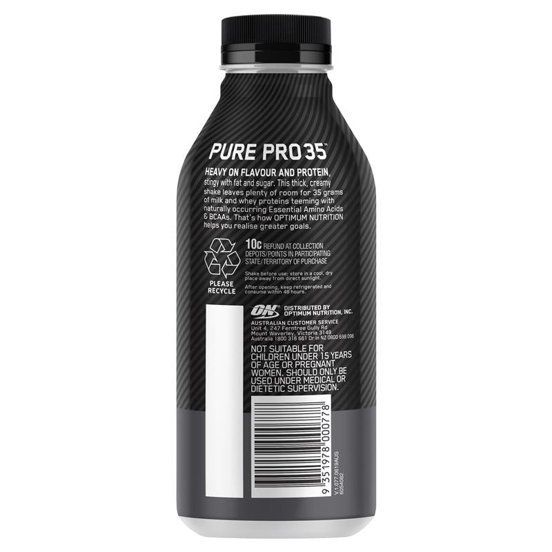 Load image into Gallery viewer, Optimum Nutrition Pure Pro 35 Chocolate 355ml
