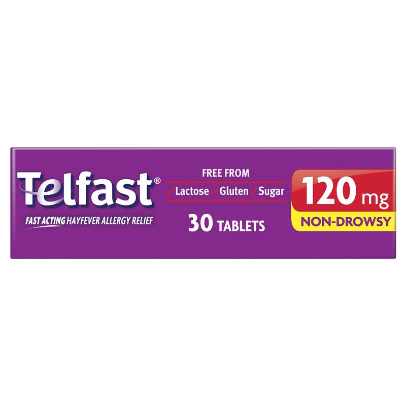 Load image into Gallery viewer, Telfast Hayfever Allergy Tablets 120mg 30 Pack
