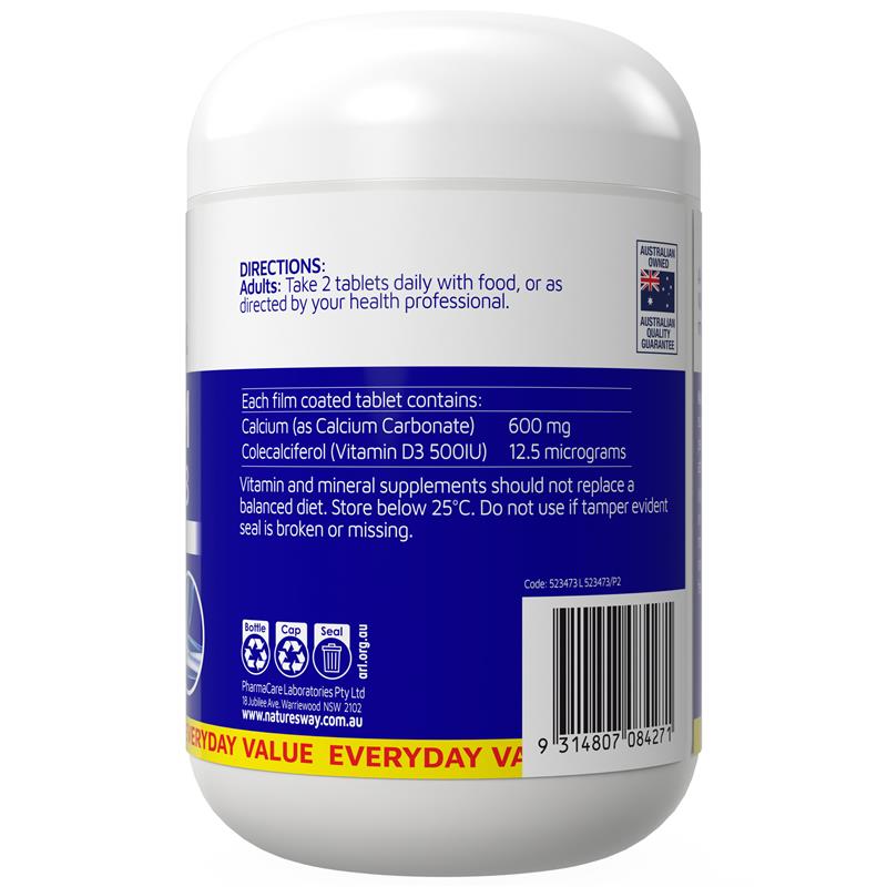 Load image into Gallery viewer, Nature's Way Calcium + Vitamin D3 200 Tablets

