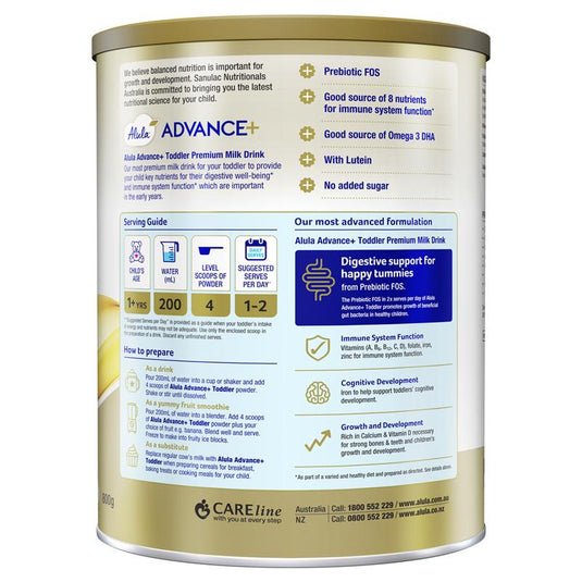 Alula Advance+ Stage 3 Toddler Milk Drink 1 Year+ 800g