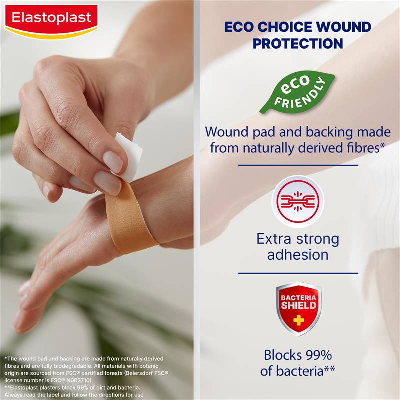 Load image into Gallery viewer, Elastoplast Green &amp; Protect Dressing Length 1m x 6cm 10 Pack
