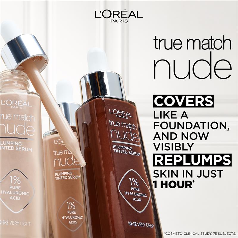 Load image into Gallery viewer, L'Oreal Paris True Match Nude Plumping Tinted Serum 3-4 Light Medium
