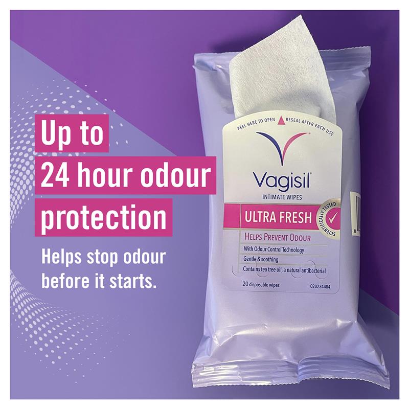 Load image into Gallery viewer, Vagisil Ultra Fresh Intimate Wipes 20 Pack
