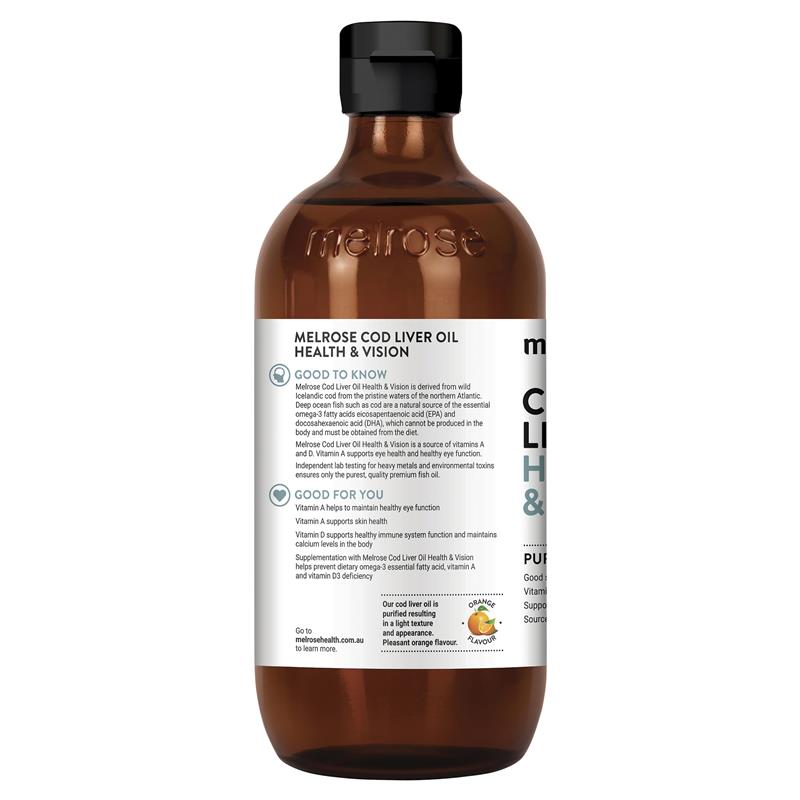 Load image into Gallery viewer, Melrose Omega Cod Liver Oil Health &amp; Vision 500ml
