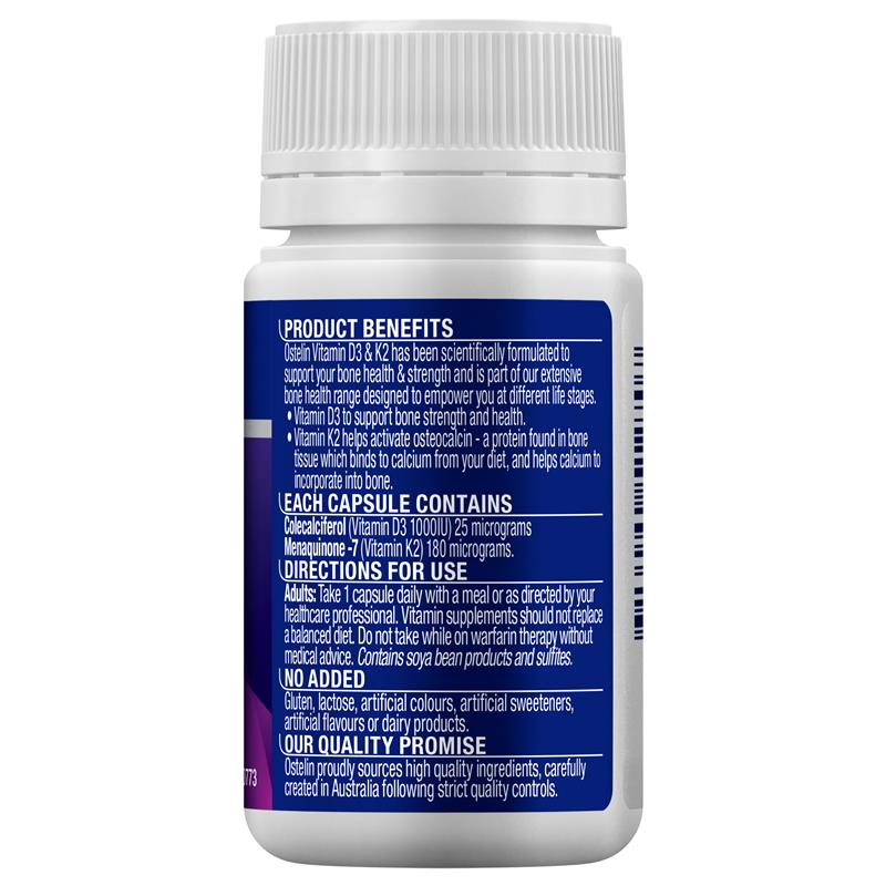 Load image into Gallery viewer, Ostelin Vitamin D3 &amp; K2 60 Capsules
