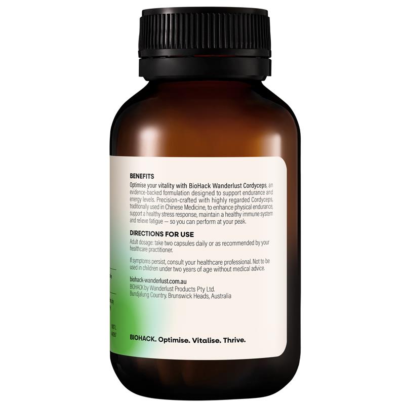 Load image into Gallery viewer, BioHack Wanderlust Cordyceps 60 Capsules
