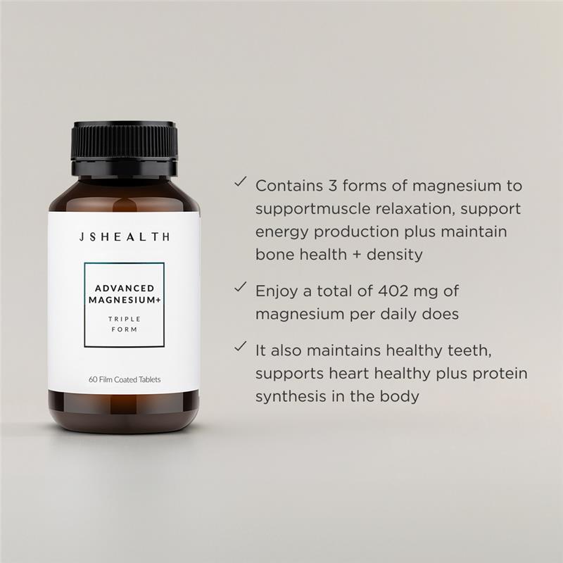 Load image into Gallery viewer, JSHealth Advanced Magnesium+ - 60 Tablets
