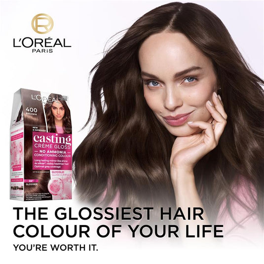 L'Oreal Paris Casting Creme Gloss Semi-Permanent Hair Colour - 400 Brown