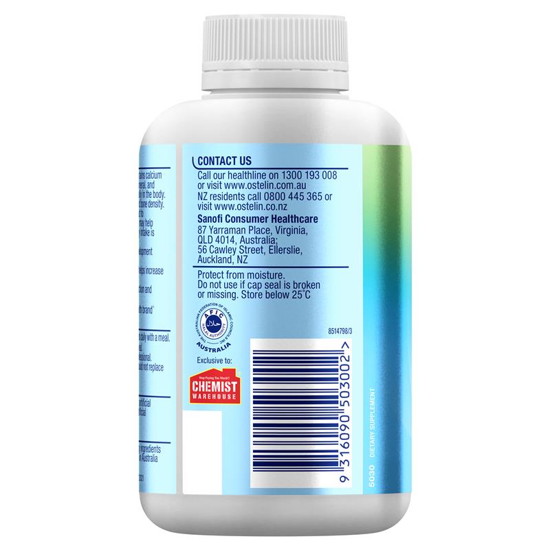 Load image into Gallery viewer, Ostelin Calcium &amp; Vitamin D3 300 Tablets Exclusive Size
