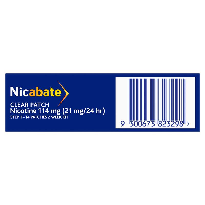 Load image into Gallery viewer, Nicabate Clear Patch Quit Smoking Step 1 21mg 14 Patches (Value Pack)
