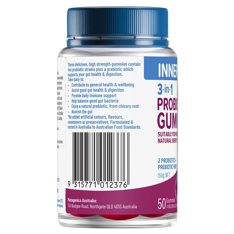Load image into Gallery viewer, Inner Health 3 in 1 Probiotic Gummies 50 Pack
