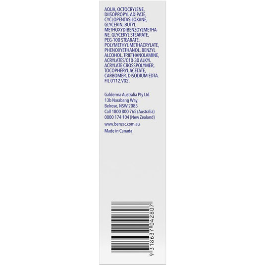 Benzac Daily Facial Moisturiser 118ml