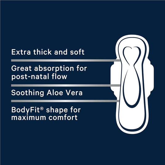 Libra Extra Long Maternity Pads Wings 10 Pack