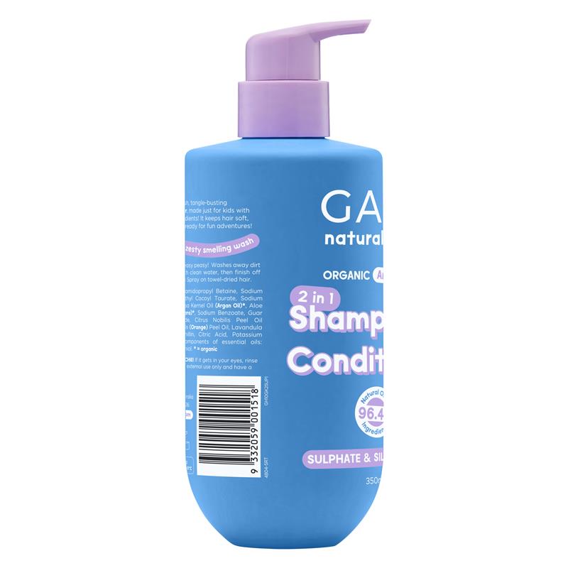 Load image into Gallery viewer, Gaia Natural Kids 2-in-1 Shampoo &amp; Conditioner 350mL
