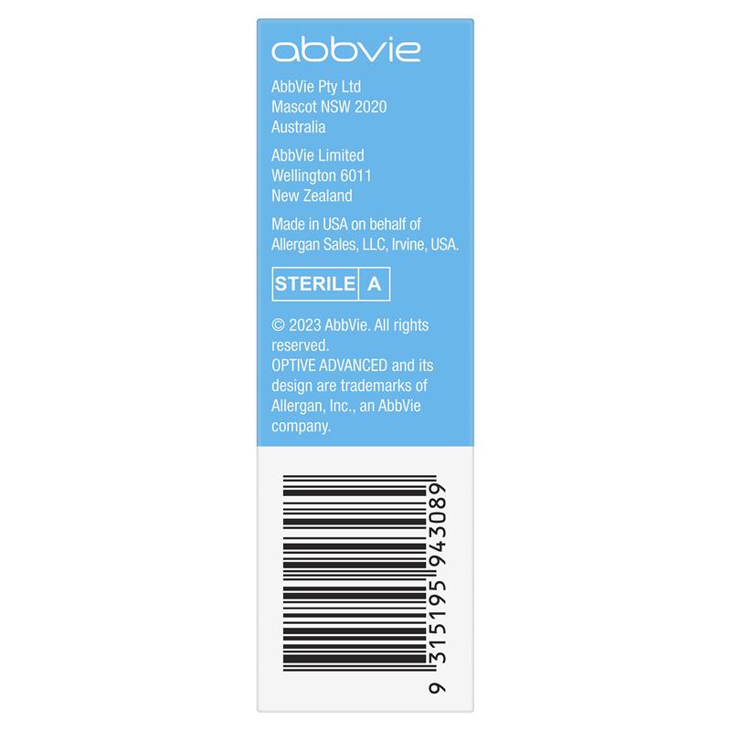 Load image into Gallery viewer, Optive Advanced Lubricant Eye Drops 15ml
