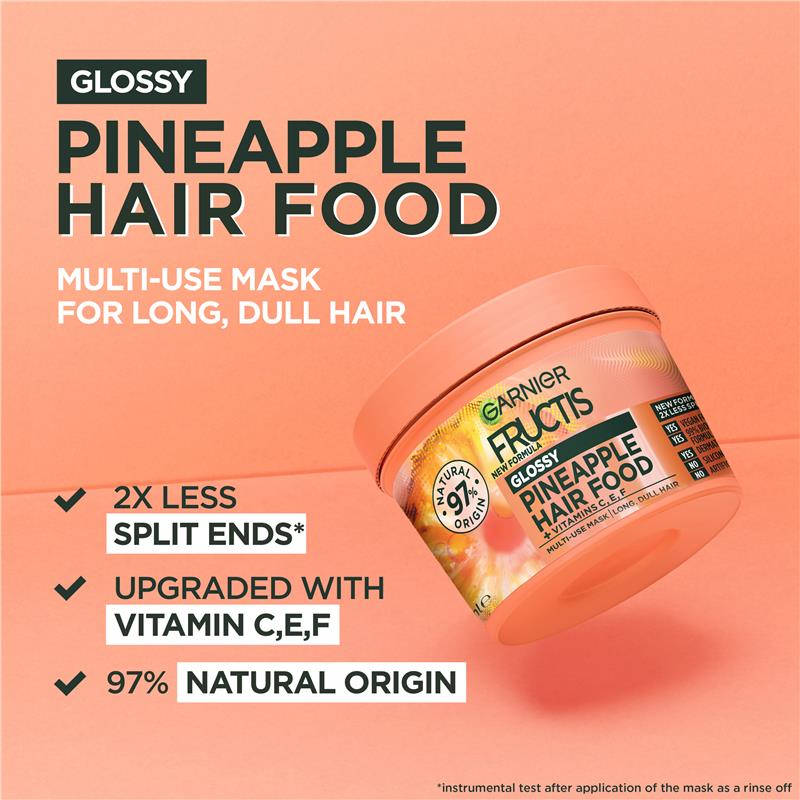 Load image into Gallery viewer, Garnier Fructis Hairfood Treatment Pineapple 390ml
